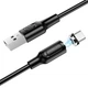 Кабель USB Type-C BOROFONE BX41 Amiable магнитный 2.4A 1м Черный - изображение 1
