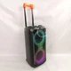 Акустична Bluetooth колонка PartyBox 40Вт з бездротовим мікрофоном та RGB підсвіткою, портативна акумуляторна аудіосистема 2×8 дюймів з телескопічною ручкою та з колесами для дому та відпочинку на природі, TTD-2821 - зображення 2