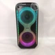 Акустична Bluetooth колонка PartyBox 40Вт з бездротовим мікрофоном та RGB підсвіткою, портативна акумуляторна аудіосистема 2×8 дюймів з телескопічною ручкою та з колесами для дому та відпочинку на природі, TTD-2821 - зображення 11