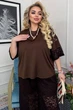 Костюм жіночий Defile батал 0136 ошатний коричневий 58-60 - зображення 3