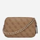 Сумка кросс-боди через плечо женская Guess Noelle Ii Crossbody Camera HWBG96-72140-LGW Latte Logo/Brown (190231964438) - изображение 3