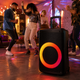 Портативная акустика ZXX-7878 / Аккумуляторная колонка с Bluetooth, TWS, FM, USB, SD, RGB-подсветкой / Караоке колонка-чемодан с 2 микрофонами и пультом ДУ - зображення 3