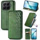 Чехол Deexe Rhombus Wallet для Xiaomi 17T - Green - изображение 1