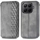 Чехол Deexe Rhombus Wallet для Xiaomi 17T - Grey - изображение 2