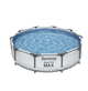 Каркасный бассейн Bestway Steel Pro MAX 56406 305×76 см круглый 4678 л серый - изображение 9