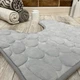 Коврик в туалет Stone Memory form 60х50см с вырезом стильный, антискользящий, водопоглощающий Св.серый - изображение 4