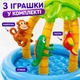 Надувной детский бассейн Intex 58417NP «Тропический остров» с навесом, надувным дном и игрушками, 120×86 см, 1-3 года - изображение 7