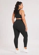 Лосини жіночі Plus Size спортивні з високою посадкою та кишенями на кожен день 2XL Чорний (L7037841) - зображення 3