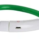 Светящийся ошейник для собак с USB зарядкой, 35 см, водонепроницаемый, можно укоротить, Зеленый - изображение 5