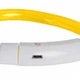 Нашийник для собак що світиться з USB зарядкою, 35 см, водонепроникний, можна вкоротити, Жовтий - зображення 5