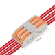 Набор 50 шт. клемм проходных типа WAGO 3 на 3 провода 0.08–4 мм²/12–28AWG 32А 250В рычажный зажим - изображение 4