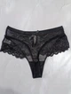 Женские трусики из кружева и сетки черные M 01с - изображение 2