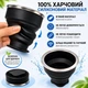 Складний силіконовий стакан 270 мл з кришкою Profi Портативна дорожня чашка (Dark Gray) - зображення 4