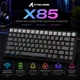 Геймерська механічна клавіатура ATTACK SHARK X85 Gradient Black 75% TKL Gasket Hot-Swap Linear White Jade RGB Bluetooth 2.4G USB Type-C акумулятор 5000 мАг - зображення 1