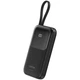 Батарея універсальна Canyon 10000mAh OnPower 101 PD/22.5W built-in cable Black (CNS-CPB101BK) - зображення 2