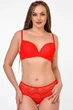 Комплект белья: бюстгальтер push-up и трусики 9414 Balaloum красный 85B/XL - изображение 1