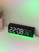 Настольные часы электронные цифровые смарт сетевой будильник LED USB с дисплеем термометром яркой индикацией отображением времени температуры регулировки яркости день недели формат 12/24 лед зеленый дисплей - изображение 3