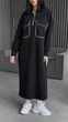 Платье женское длинное трикотажное оверсайз OneSize Черное - изображение 1