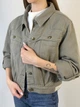 Кроп-жакет коттоновый М-3xl Хаки 541х/XL - изображение 8