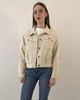 Кроп-жакет коттоновый М-3xl Бежевий 541б/L - изображение 1