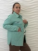 Джинсова куртка-вітровка оверсайз Зелений 2XL - зображення 6