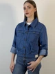 Кроп-жакет коттоновый S-3xl Темный джинс 541Nтд/S - изображение 4
