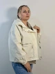 Жіноча демісезонна куртка оверсайз one size Айворі - зображення 4