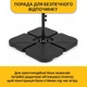 Складна садова парасоля з боковим подовжувачем та LED підсвіткою LEOBRO Синя (LB-1086) (LEO_LB-1086) - изображение 10