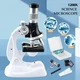 Детский микроскоп Science Microscope 1200X, обучающий STEM-набор для биологических опытов, с LED-подсветкой и аксессуарами, белый - изображение 1