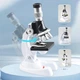 Детский микроскоп Science Microscope 1200X, обучающий STEM-набор для биологических опытов, с LED-подсветкой и аксессуарами, белый - изображение 7