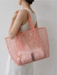 Сумка шопер пляжна Mesh Carryall Beach Tote Помаранчевий з різнобарвним - изображение 3