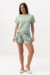 Піжама (футболка + шорти) жіноча бавовняна BARWA garments 0400/381 S Фісташкова (2114003811148) - изображение 2