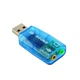 Звукова карта USB AUX jack, 2*TRS (Mic + Ear) (3D Sound) RTL - изображение 1
