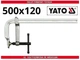 Струбцина кованая хромированная YATO, 500×120 мм - изображение 2