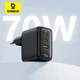 Сетевое зарядное устройство Baseus EnerFill Fast Charger FE22 2C+U 70W Black - изображение 2