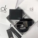 Чоловічий подарунковий набір Calvin Klein чоловічий ремінь чорний гаманець кельвін кляйн - (187223) - зображення 1