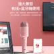 Микрофон-колонка Soaiy MC8 Duet Bluetooth для караоке, розовая - изображение 3