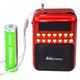 Мини радиоприемник BKK B872 FM радио MP3 USB TF с аккумулятором 18650 красный (2331) - изображение 6