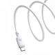Кабель Baseus Silky Series Fast Charging Type-C 100W (2m) (white) - зображення 3