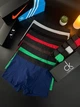Набір чоловічих трусів 5шт M-3XL боксери Calvin Klein 3D напис Сині, Зелені, Коричневі, Червоні, Чорні - изображение 1