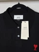 Мужская футболка-поло Ami Paris Ami De Coeur small logo Polo Shirt черная размер M (AP12003.1M) - изображение 5