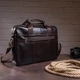 Сумка чоловіча під ноутбук Vintage 14750 Коричнева - зображення 5