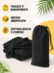 Подвесное кресло-гамак садовое черное 100×130 см до 150 кг с чехлом (49676045) - изображение 5