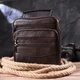 Практичная мужская сумка кожаная 21274 Vintage Коричневая - изображение 7