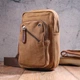 Практична чоловіча сумка через плече текстильна 21230 Vintage Коричнева - зображення 7
