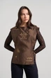 Жіноча жилетка-накидка з вишивкою RicaMare L-XL Коричневий (RM4325-26DJ---3252) - изображение 4