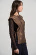 Жіноча жилетка-накидка з вишивкою RicaMare L-XL Коричневий (RM4325-26DJ---3252) - изображение 5