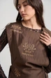 Жіноча жилетка-накидка з вишивкою RicaMare L-XL Коричневий (RM4325-26DJ---3252) - изображение 10