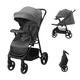 Прогулочная коляска Kinderkraft Trig 3 Tray Grey (KSTRIG03GRY000T) - изображение 1