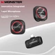 Микрофон MONSTER M1 петличный беспроводной для стриминга/видеоблогов, Type-C, шумоподавление, белый - изображение 3